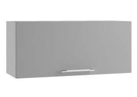 Квадро ПГ 800 шкаф верхний горизонтальный (Белый софт/корпус Серый) в Енисейске - enisejsk.katalogmebeli.com | фото