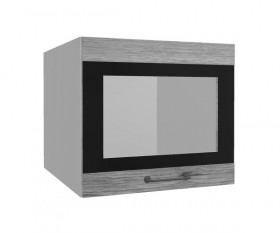 Лофт ВПГСФ 500 шкаф верхний горизонтальный со стеклом высокий с фотопечатью (Дуб майский/корпус Серый) в Енисейске - enisejsk.katalogmebeli.com | фото