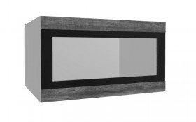 Лофт ВПГСФ 800 шкаф верхний горизонтальный со стеклом высокий с фотопечатью (Дуб бурый/корпус Серый) в Енисейске - enisejsk.katalogmebeli.com | фото