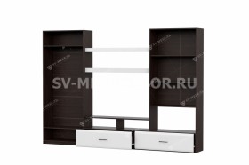 Мебель для гостиной МГС 7 Исполнение 1 Дуб Венге/Белый глянец в Енисейске - enisejsk.katalogmebeli.com | фото