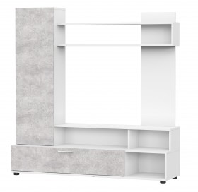 Мебель для гостиной "МГС 9" Белый / Цемент светлый в Енисейске - enisejsk.katalogmebeli.com | фото