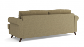 Оливер / диван - кровать 3-х местн. (еврокнижка) (велюр велутто коричневый 23 в Енисейске - enisejsk.katalogmebeli.com | фото 2