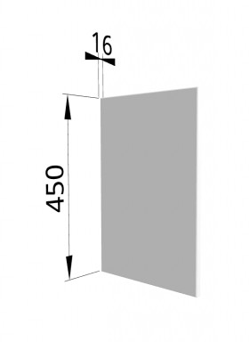 Панель торцевая (для шкафа горизонтального высокого) ВПГ Ройс (Белый софт) в Енисейске - enisejsk.katalogmebeli.com | фото