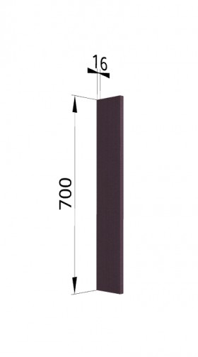 Панель торцевая (для шкафа торцевого верхнего) ПТ 400 Тито, Гарда (Пурпур) в Енисейске - enisejsk.katalogmebeli.com | фото