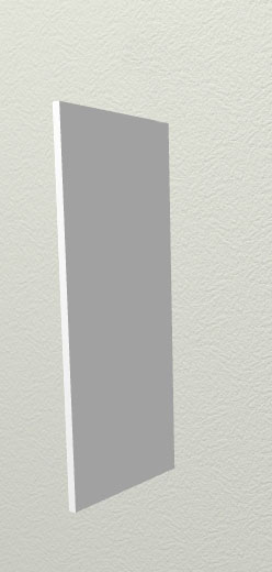 Панель торцевая П Капля (для шкафа верхнего) Белый в Енисейске - enisejsk.katalogmebeli.com | фото