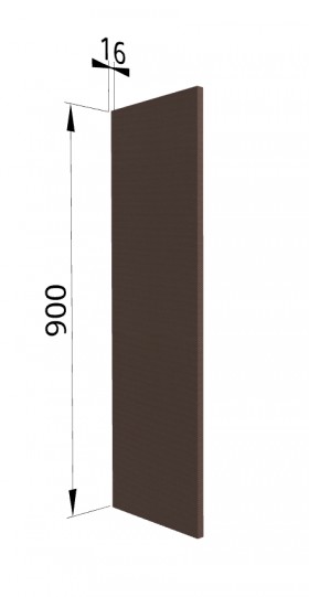 Панель торцевая ВП Квадро (для шкафа верхнего высокого) Шоколад кожа в Енисейске - enisejsk.katalogmebeli.com | фото