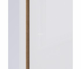 Веста СБ-2259 Шкаф 2х дверный с зеркалом Дуб Бунратти/Белый глянец в Енисейске - enisejsk.katalogmebeli.com | фото 3