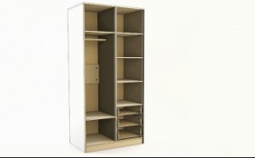 Шкаф 2-х створчатый с ящиками Флёр (Белый/корпус Выбеленное дерево) в Енисейске - enisejsk.katalogmebeli.com | фото 2