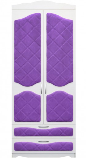 Шкаф 2-х створчатый с ящиками серии Иллюзия 32 Фиолетовый в Енисейске - enisejsk.katalogmebeli.com | фото 1