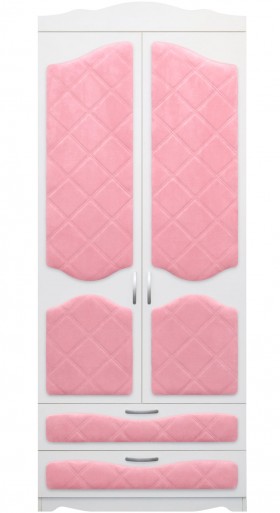 Шкаф 2-х створчатый с ящиками серии Иллюзия 36 Светло-розовый в Енисейске - enisejsk.katalogmebeli.com | фото