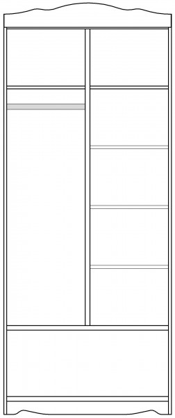 Шкаф 2-х створчатый серии Иллюзия 99 Серый в Енисейске - enisejsk.katalogmebeli.com | фото 4