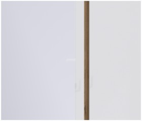 Веста СБ-2258 Шкаф 3х дверный с зеркалом Дуб Бунратти/Белый глянец в Енисейске - enisejsk.katalogmebeli.com | фото 2