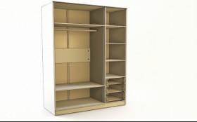 Шкаф 3-х створчатый с ящиками Бэлла (Выбеленное дерево/Белый) в Енисейске - enisejsk.katalogmebeli.com | фото 3