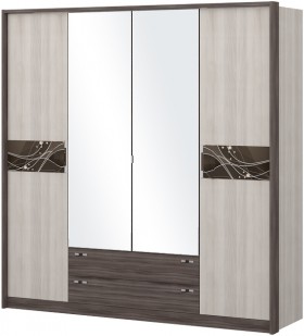 Шкаф четырехстворчатый с зеркалом Шк69.1 Николь в Енисейске - enisejsk.katalogmebeli.com | фото