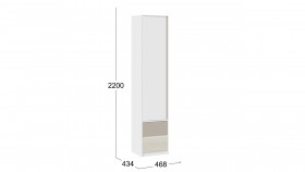 Шкаф для белья комбинированный «Сканди» Дуб Гарден/Белый/Глиняный серый в Енисейске - enisejsk.katalogmebeli.com | фото 3