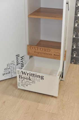 Шкаф для белья «Оксфорд» (Ривьера/Белый с рисунком) в Енисейске - enisejsk.katalogmebeli.com | фото 4