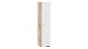 Шкаф для белья с 1-ой дверью «Фьюжн» Дуб Делано/Белый глянец в Енисейске - enisejsk.katalogmebeli.com | фото