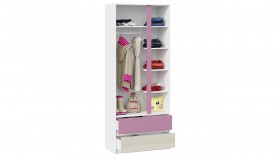 Шкаф для одежды комбинированный «Сканди» Дуб Гарден/Белый/Лиловый в Енисейске - enisejsk.katalogmebeli.com | фото 4