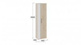 Шкаф для одежды «Нуар» тип 1 Дуб Сонома/Белый ясень в Енисейске - enisejsk.katalogmebeli.com | фото 2