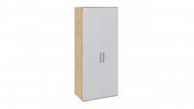 Шкаф для одежды с 2-мя глухими дверями «Квадро» (Бунратти/Белый глянец) в Енисейске - enisejsk.katalogmebeli.com | фото 2