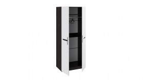 Шкаф для одежды с 2-мя дверями «Фьюжн» Белый глянец/Венге Линум в Енисейске - enisejsk.katalogmebeli.com | фото 3