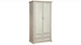 Шкаф для одежды "Сохо" (бетон пайн белый/2 ящика/зеркало) в Енисейске - enisejsk.katalogmebeli.com | фото 2