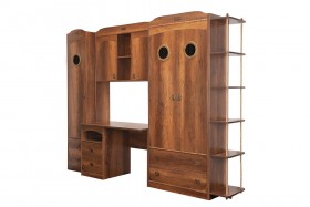 Шкаф комбинированный для одежды «Навигатор» (Дуб Каньон) в Енисейске - enisejsk.katalogmebeli.com | фото 5