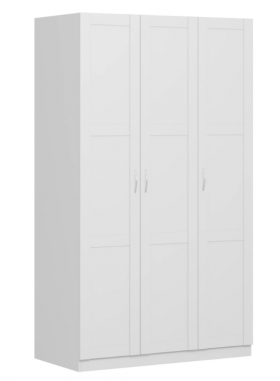 Шкаф трехдверный Пегас сборный белый в Енисейске - enisejsk.katalogmebeli.com | фото