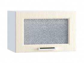 Шкаф верхний горизонтальный со стеклом 500, ШВГС 500 (Клен кремовый/корпус белый) в Енисейске - enisejsk.katalogmebeli.com | фото