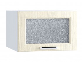 Шкаф верхний горизонтальный со стеклом 510, ШВГС 510 (Клен крем/корпус белый) в Енисейске - enisejsk.katalogmebeli.com | фото
