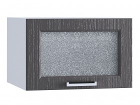 Шкаф верхний горизонтальный со стеклом 510, ШВГС 510 (Клен серый/корпус белый) в Енисейске - enisejsk.katalogmebeli.com | фото