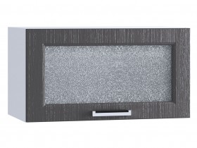 Шкаф верхний горизонтальный со стеклом 600, ШВГС 600 (Клен серый/корпус белый) в Енисейске - enisejsk.katalogmebeli.com | фото