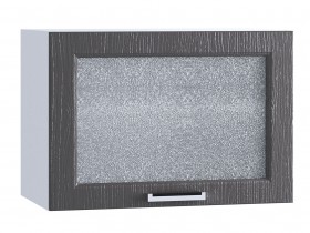 Шкаф верхний горизонтальный со стеклом 609, ШВГС 609 (Клен серый/корпус белый) в Енисейске - enisejsk.katalogmebeli.com | фото