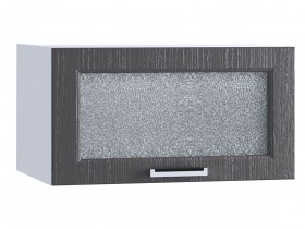 Шкаф верхний горизонтальный со стеклом 610, ШВГС 610 (Клен серый/корпус белый) в Енисейске - enisejsk.katalogmebeli.com | фото