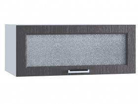 Шкаф верхний горизонтальный со стеклом 810, ШВГС 810 (Клен серый/корпус белый) в Енисейске - enisejsk.katalogmebeli.com | фото
