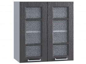 Шкаф верхний со стеклом 600, ШВС 600 (Клен серый/корпус белый) в Енисейске - enisejsk.katalogmebeli.com | фото