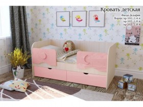 Соня Кровать детская 2 ящика 1.6 Розовый глянец в Енисейске - enisejsk.katalogmebeli.com | фото