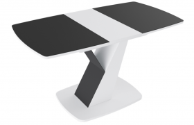 Стол обеденный «Гарда» Тип 1 (Белый/Стекло матовое черный графит) в Енисейске - enisejsk.katalogmebeli.com | фото 5