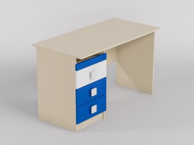 Стол (прямая столешница) Скай люкс (Синий/Белый/корпус Клен) в Енисейске - enisejsk.katalogmebeli.com | фото
