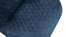 Стул «Оливер» К1С Черный муар/Микровелюр Wellmart Blue в Енисейске - enisejsk.katalogmebeli.com | фото 3
