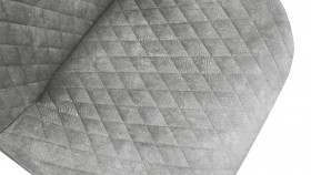 Стул «Оливер» К1С Черный муар/Микровелюр Wellmart Silver в Енисейске - enisejsk.katalogmebeli.com | фото 3