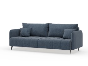 Валериан диван трёхместный прямой Синий, ткань RICO FLEX 101 в Енисейске - enisejsk.katalogmebeli.com | фото 1