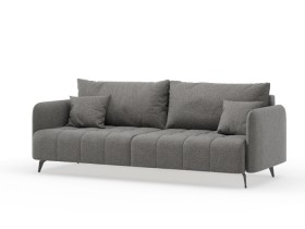 Валериан диван трёхместный прямой Стальной, ткань RICO FLEX 9292 в Енисейске - enisejsk.katalogmebeli.com | фото 1