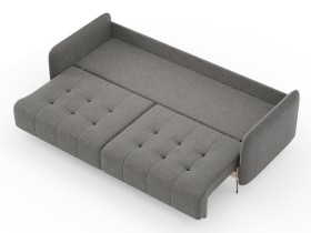 Валериан диван трёхместный прямой Стальной, ткань RICO FLEX 9292 в Енисейске - enisejsk.katalogmebeli.com | фото 3