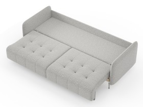 Валериан диван трёхместный прямой Светло-серый, ткань RICO FLEX 108 в Енисейске - enisejsk.katalogmebeli.com | фото 2