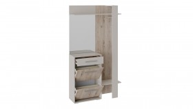 Шкаф для одежды «Нуар» тип 1 Фон серый/Дуб сонома в Енисейске - enisejsk.katalogmebeli.com | фото 3